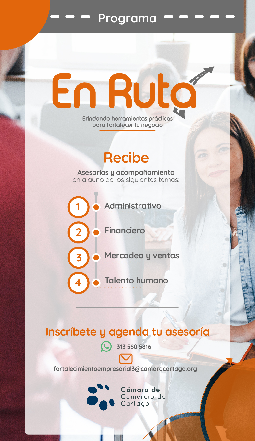Programa en Ruta Brindando herramientas prácticas para fortalecer tu negocio