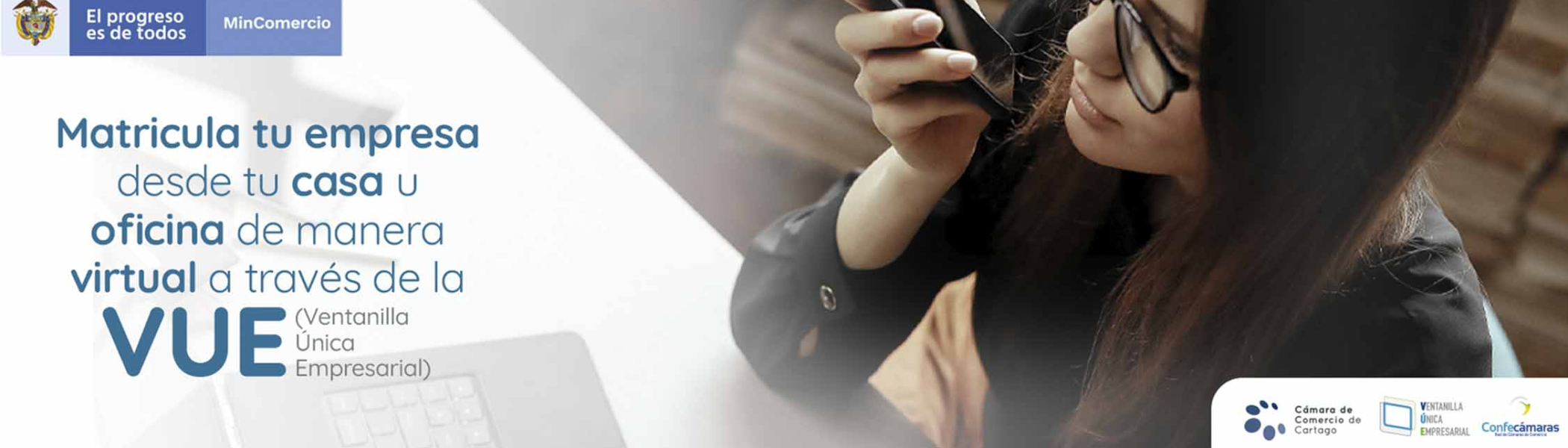 matricula tu empresa desde tu casa u oficina de manera virtual a traves de la ventanilla unica empresarial, clic para mas informacion